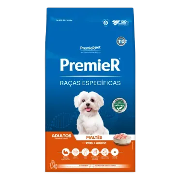 Racao Premier Racas Especificas Maltes Adultos 7.5kg frente